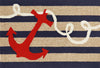 Trans Ocean Frontporch Anchor Navy Area Rug by Liora Manne 2' 0'' X 3' 0''