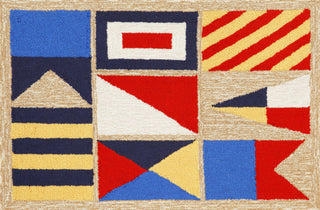 Trans Ocean Frontporch Signal Flags Natural Area Rug Main