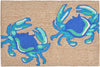 Trans Ocean Frontporch Crabs Blue Area Rug by Liora Manne 2' 0'' X 3' 0''