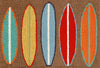 Trans Ocean Frontporch Surfboards Brown Area Rug by Liora Manne 2' 0'' X 3' 0''