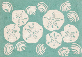 Trans Ocean Frontporch Shell Toss Blue Area Rug Main