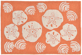 Trans Ocean Frontporch Shell Toss Orange Area Rug Main