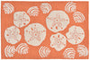 Trans Ocean Frontporch Shell Toss Orange Area Rug by Liora Manne