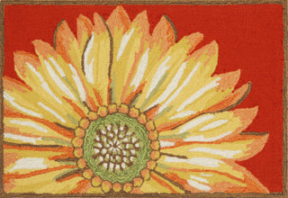 Trans Ocean Frontporch Sunflower Red Area Rug 2' 0'' X 3' 0''