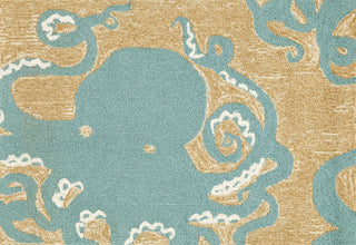 Trans Ocean Frontporch Octopus Blue Area Rug by Liora Manne 2' 0'' X 3' 0''