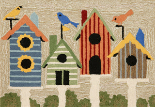 Trans Ocean Frontporch Birdhouses Natural Area Rug Main