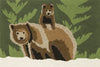 Trans Ocean Frontporch Bear Family Green Area Rug main image
