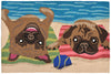 Trans Ocean Frontporch Pug Life Multi Area Rug main image