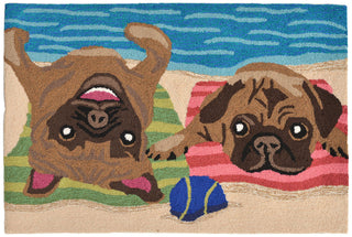 Trans Ocean Frontporch Pug Life Multi Area Rug main image