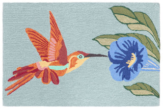 Trans Ocean Frontporch Hummingbird Blue Area Rug main image