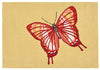Trans Ocean Frontporch Butterfly Red Area Rug main image
