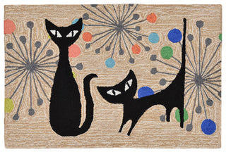 Trans Ocean Frontporch Atomic Cat Natural Area Rug main image