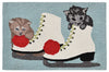 Trans Ocean Frontporch Skates And Kittens Blue Area Rug 2' 0'' X 3' 0''