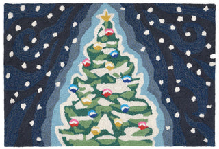 Trans Ocean Frontporch Xmas Tree Navy Area Rug main image