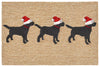 Trans Ocean Frontporch 3 Dogs Christmas Natural Area Rug 2' 0'' X 3' 0''