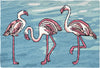 Trans Ocean Frontporch Flamingo Blue Area Rug Mirror by Liora Manne main image