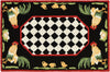 Trans Ocean Frontporch Rooster Black/Grey Area Rug Mirror by Liora Manne main image