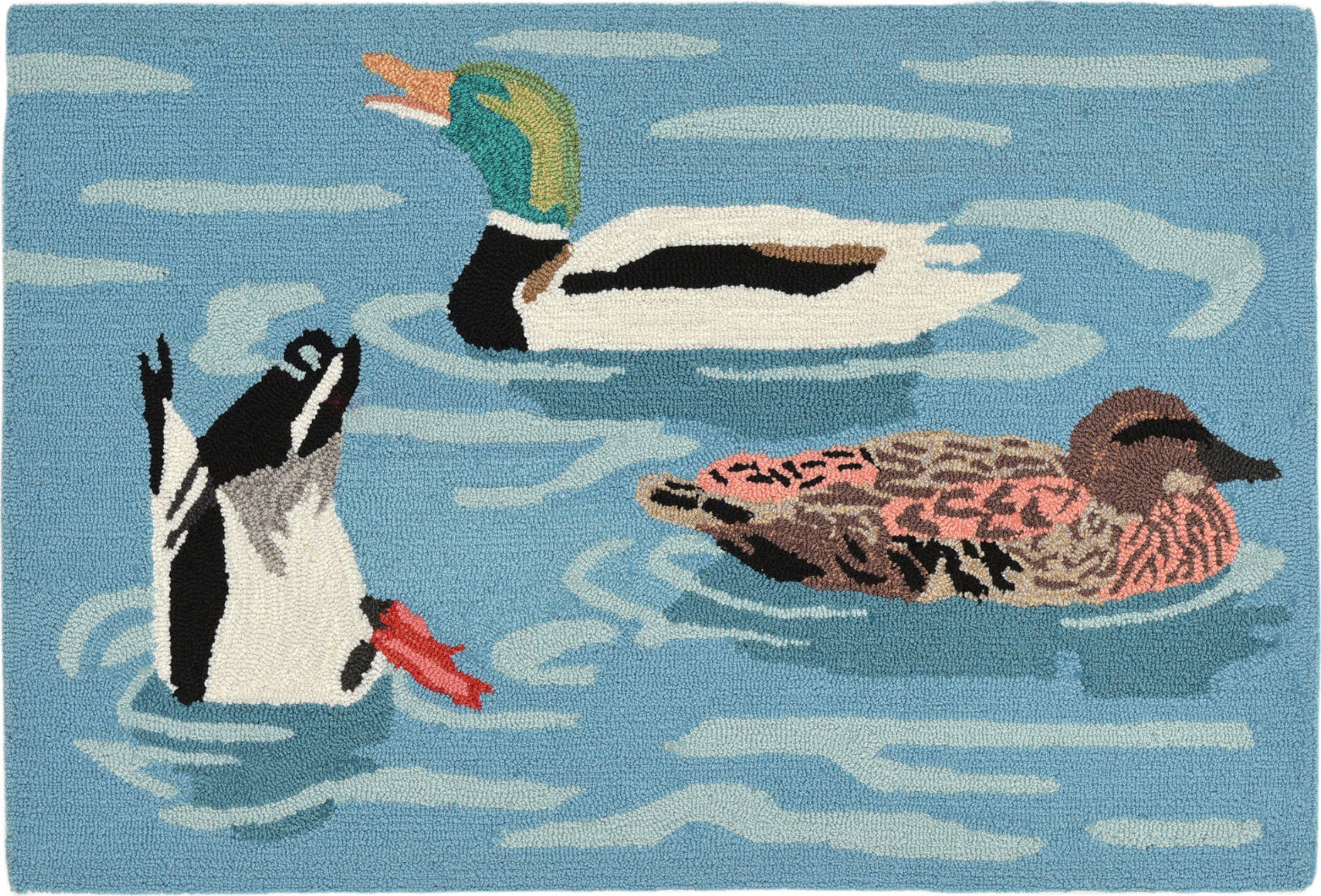 Trans Ocean Frontporch Duck Life Lake Area Rug Mirror by Liora Manne main image