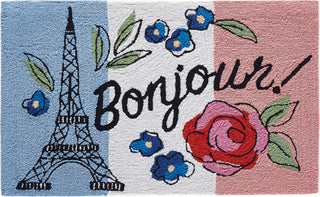 Trans Ocean Frontporch Bonjour Multi Area Rug Mirror by Liora Manne main image