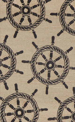 Trans Ocean Frontporch Ship Wheel Natural Area Rug Main