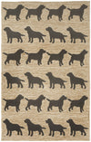 Trans Ocean Frontporch Doggies Natural Area Rug by Liora Manne 3' 6'' X 5' 6''
