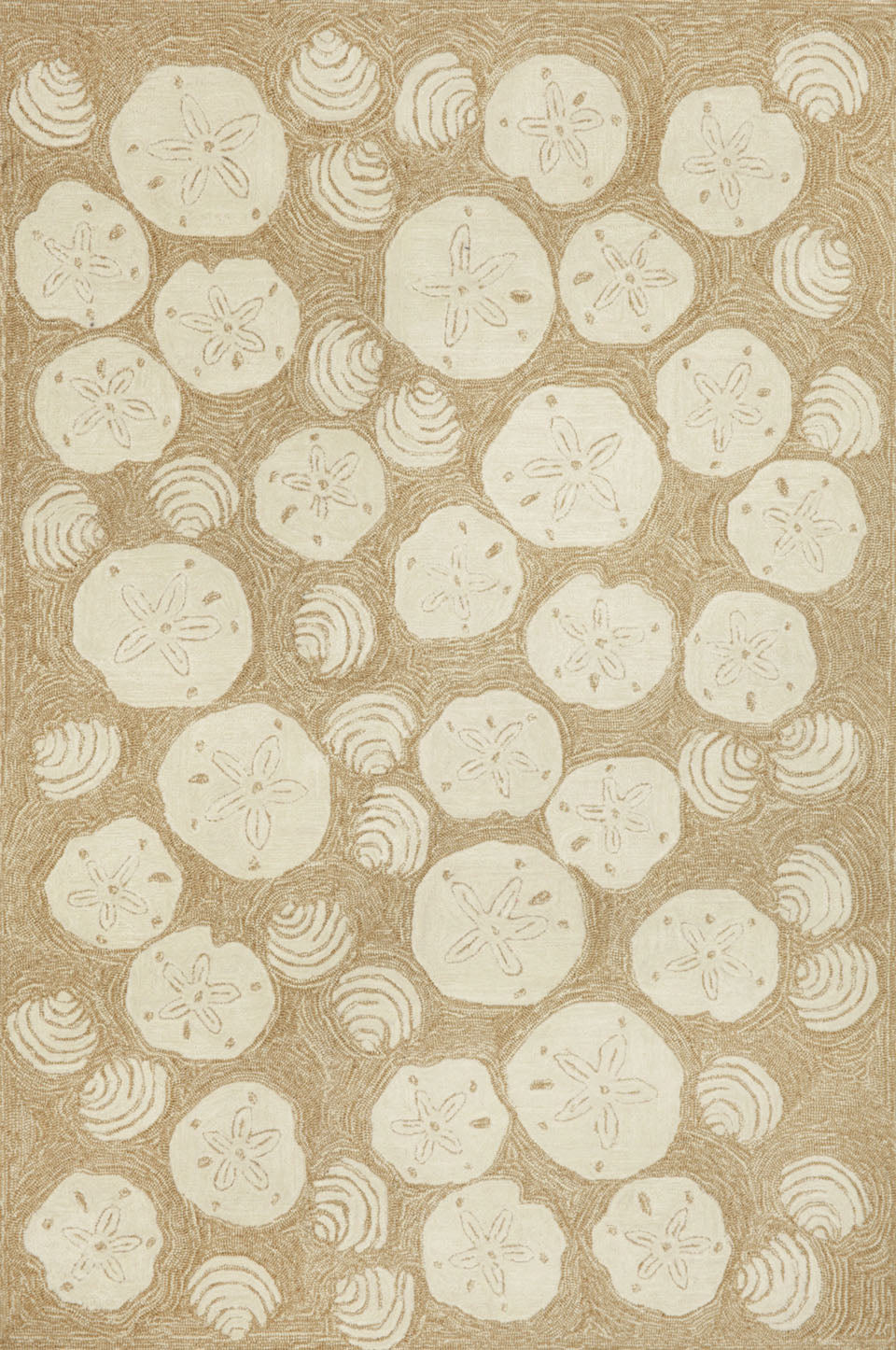 Trans Ocean Frontporch Shell Toss Natural Area Rug by Liora Manne main image