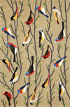 Trans Ocean Frontporch Birds Natural Area Rug by Liora Manne main image