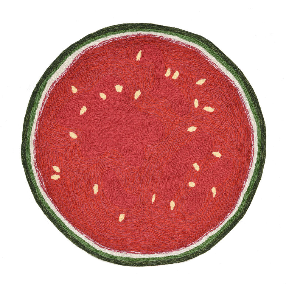 Trans Ocean Frontporch Watermelon Slice Red Area Rug main image