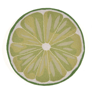 Trans Ocean Frontporch Lime Slice Green Area Rug 3' 0'' Round