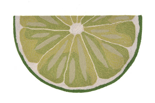 Trans Ocean Frontporch Lime Slice Green Area Rug 1'8'' X 2'6'' Half Moon