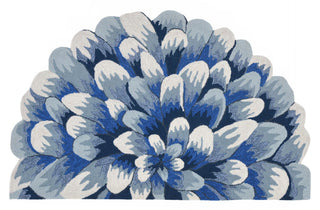 Trans Ocean Frontporch Mum Blue Area Rug Main