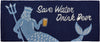 Trans Ocean Frontporch Save Water Drink Beer Navy Area Rug Mirror by Liora Manne Main Image