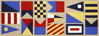 Trans Ocean Frontporch Signal Flags Natural Area Rug Main