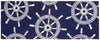 Trans Ocean Frontporch Ship Wheel Navy Area Rug Main