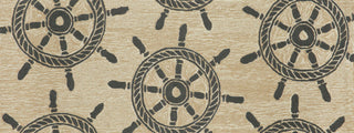 Trans Ocean Frontporch Ship Wheel Natural Area Rug Main