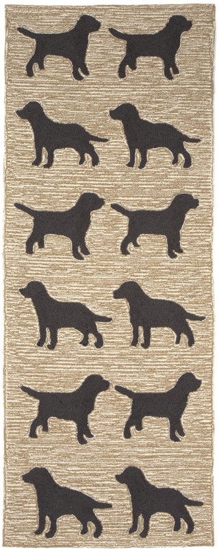 Trans Ocean Frontporch Doggies Natural Area Rug by Liora Manne 2'3'' X 6'0'' Runner