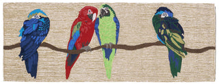 Trans Ocean Frontporch Parrots Natural Area Rug 2'3'' X 6'0'' Runner