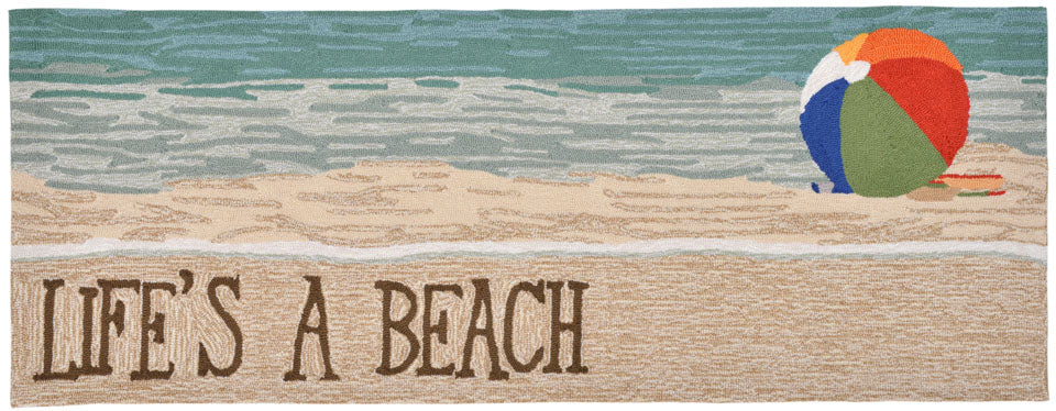 Trans Ocean Frontporch Life's A Beach Multi Area Rug by Liora Manne main image