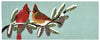 Trans Ocean Frontporch Cardinals Blue Area Rug main image
