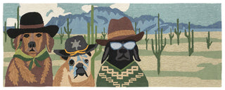 Trans Ocean Frontporch Ranch Patrol Green Area Rug main image