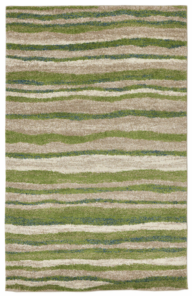 Trans Ocean Gobi Waves Green Area Rug main image