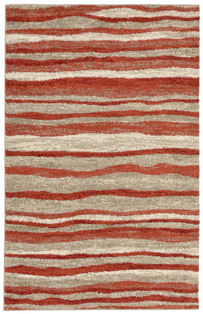 Trans Ocean Gobi Waves Orange Area Rug main image