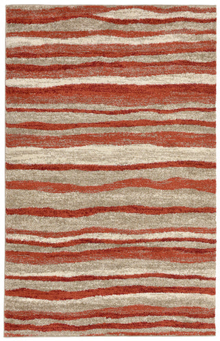 Trans Ocean Gobi Waves Orange Area Rug main image