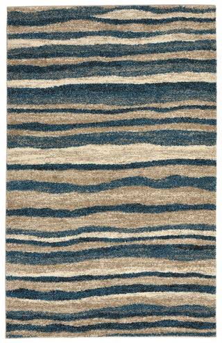 Trans Ocean Gobi Waves Blue Area Rug main image