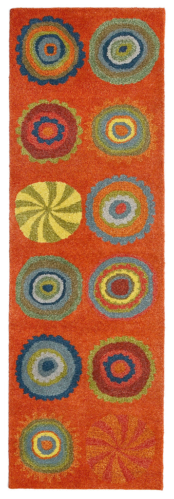 Trans Ocean Inca Pop Circles Orange Area Rug by Liora Manne