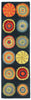 Trans Ocean Inca Pop Circles Blue Area Rug by Liora Manne 2'3'' X 8'0'' Runner