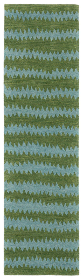 Trans Ocean Inca Ikat Chevron Green Area Rug Main