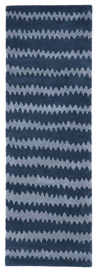 Trans Ocean Inca Ikat Chevron Blue Area Rug Main