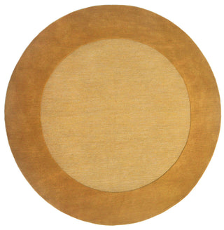 Trans Ocean Madrid Border Gold Area Rug 8' 0'' Round