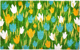 Trans Ocean Natura Tulip Field Blue Mirror by Liora Manne main image